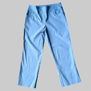 NWT Laura Carre Noir  Blue Stretch Capris